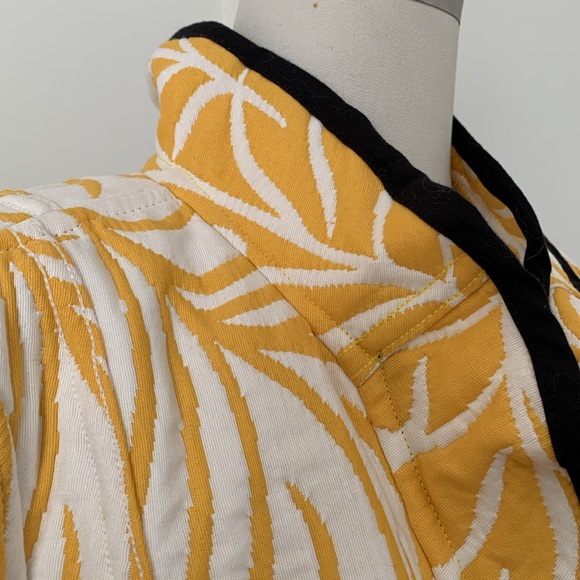 Museum Giftshop Lightweight Like New Quilted Jacket Yellow & Black Trim Sz Med - Picture 5 of 12